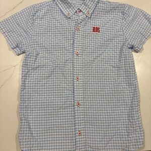 Monogram Light Blue Check Button- Cecil & Lou Shirt - RDS